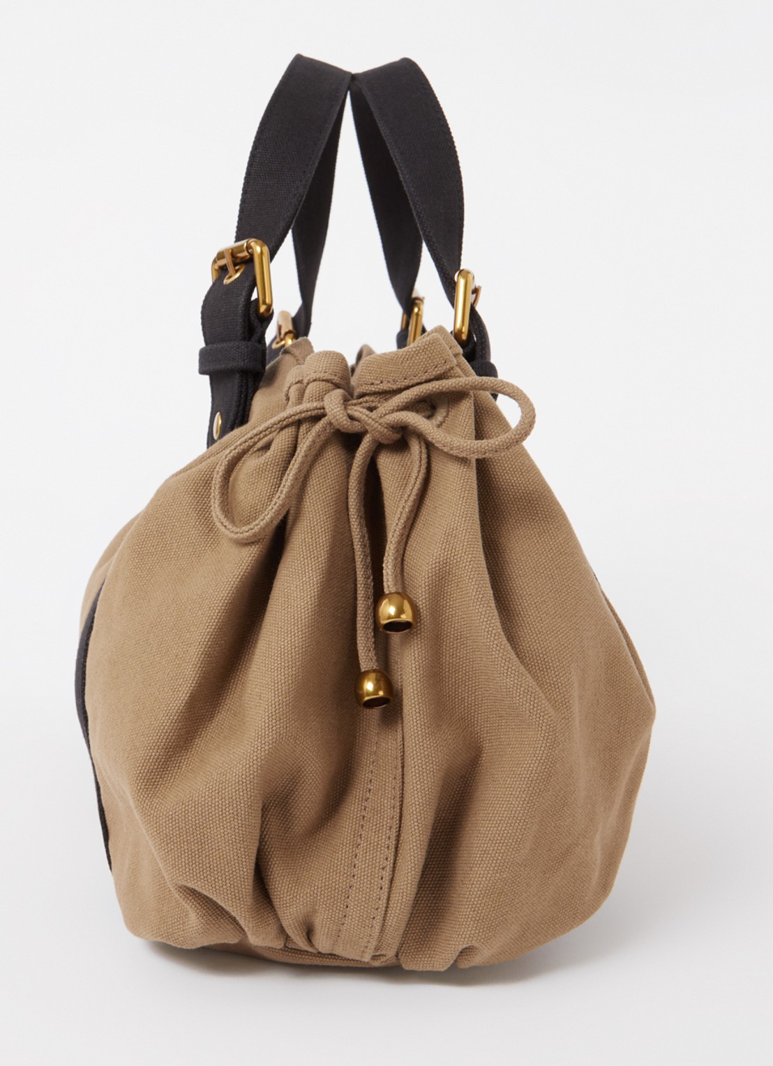Gerard Darel 24H handtas van canvas - detail 3 lichtbruin