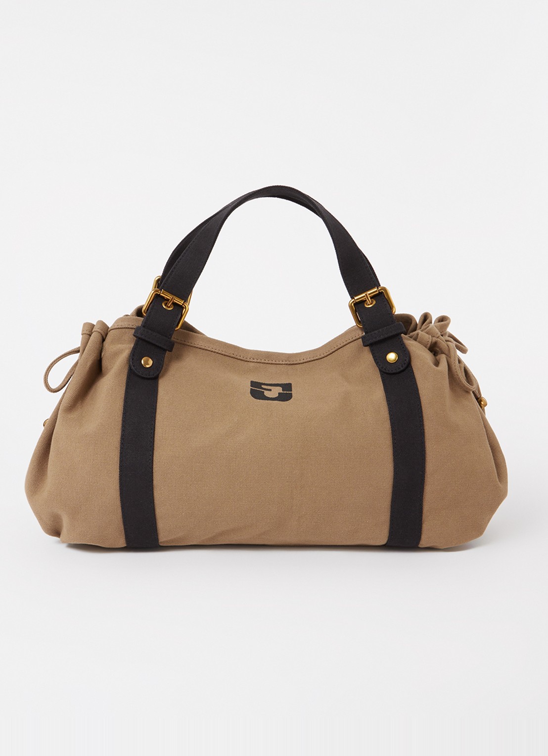 Gerard Darel 24H handtas van canvas - voorkant lichtbruin
