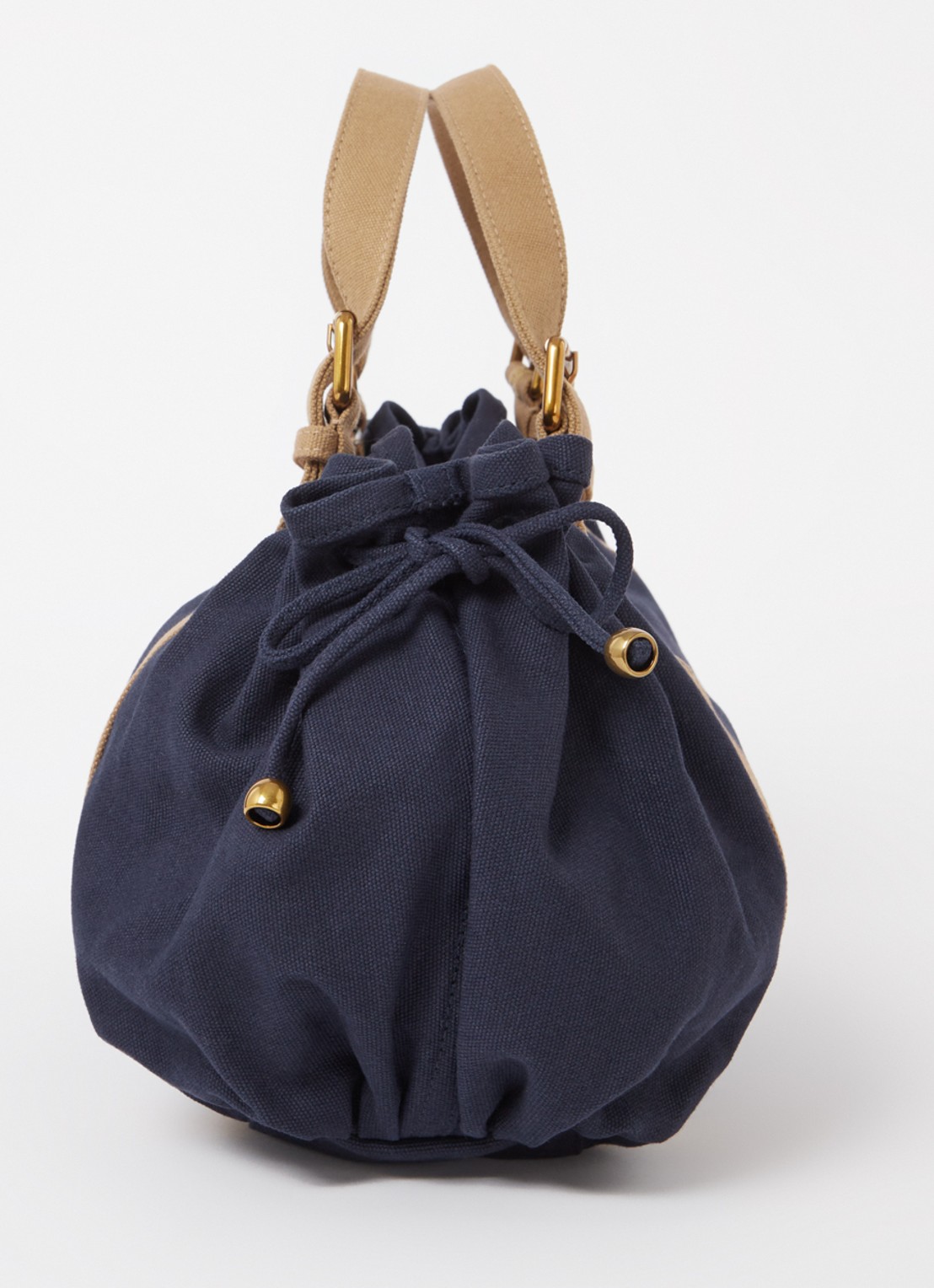 Gerard Darel 24H handtas van canvas - detail 2 donkerblauw