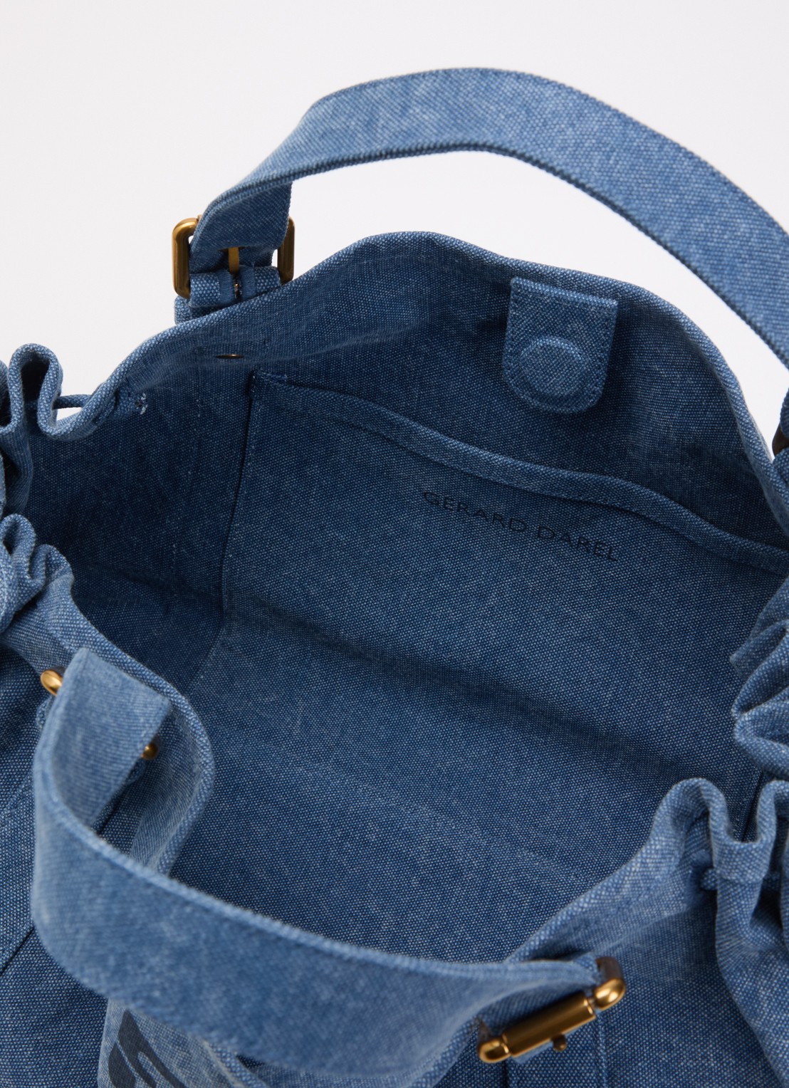 Gerard Darel 24H handtas van denim - detail 2 denim