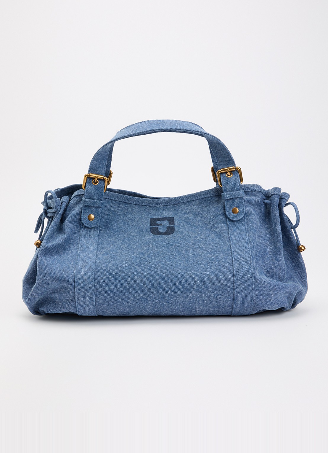 Gerard Darel 24H handtas van denim - voorkant denim