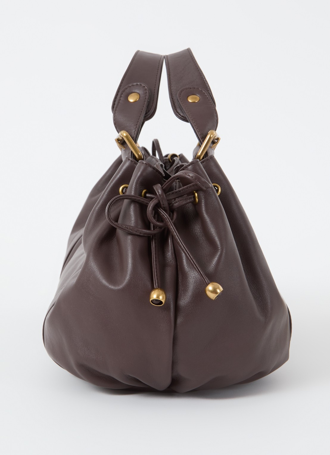 Gerard Darel 24H handtas van leer - detail 3 donkerbruin