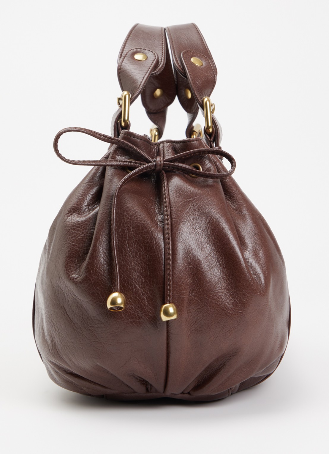 Gerard Darel 24H handtas van leer - detail 4 donkerbruin