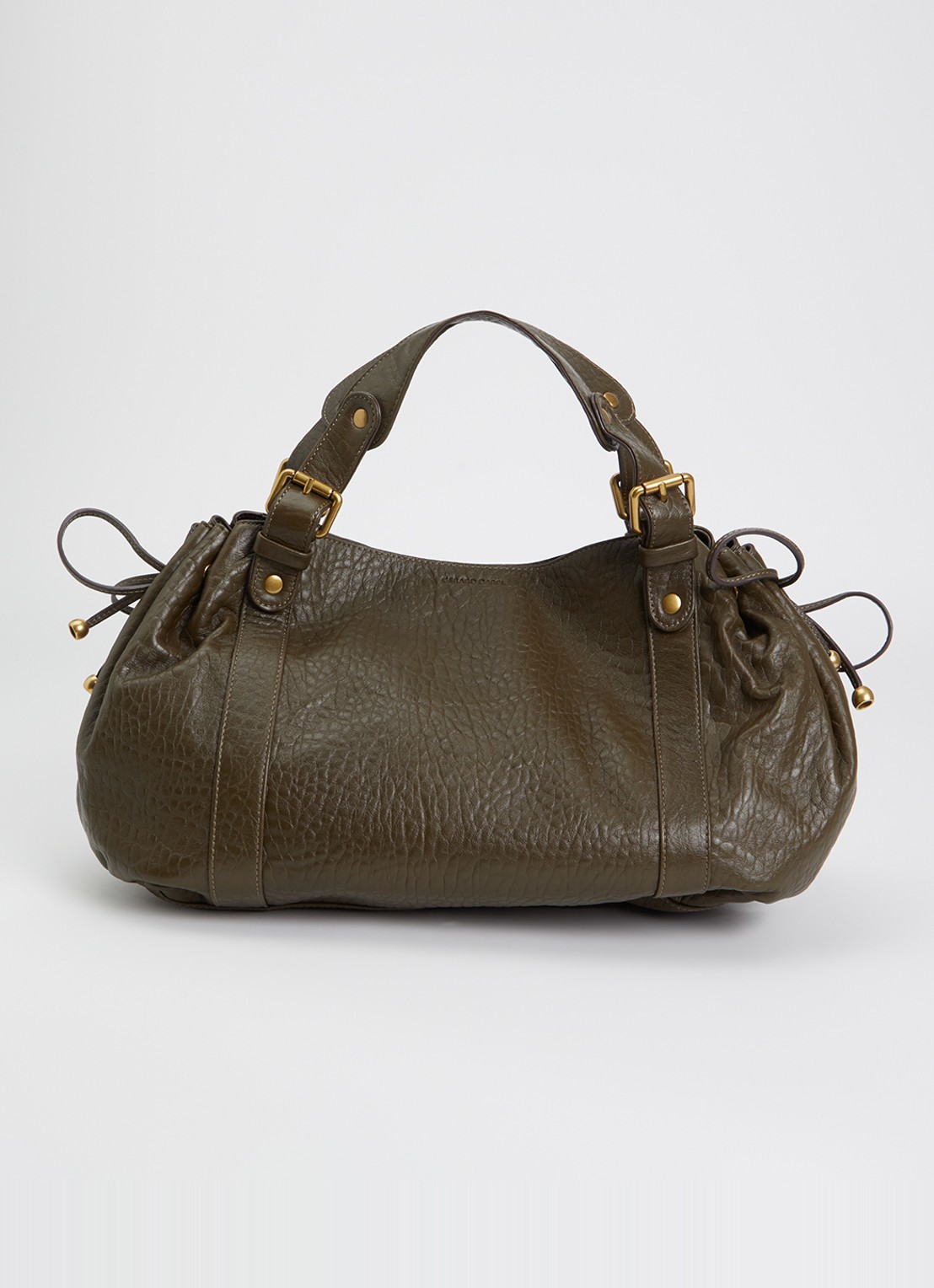 Gerard Darel 24H handtas van leer - voorkant 2 khaki