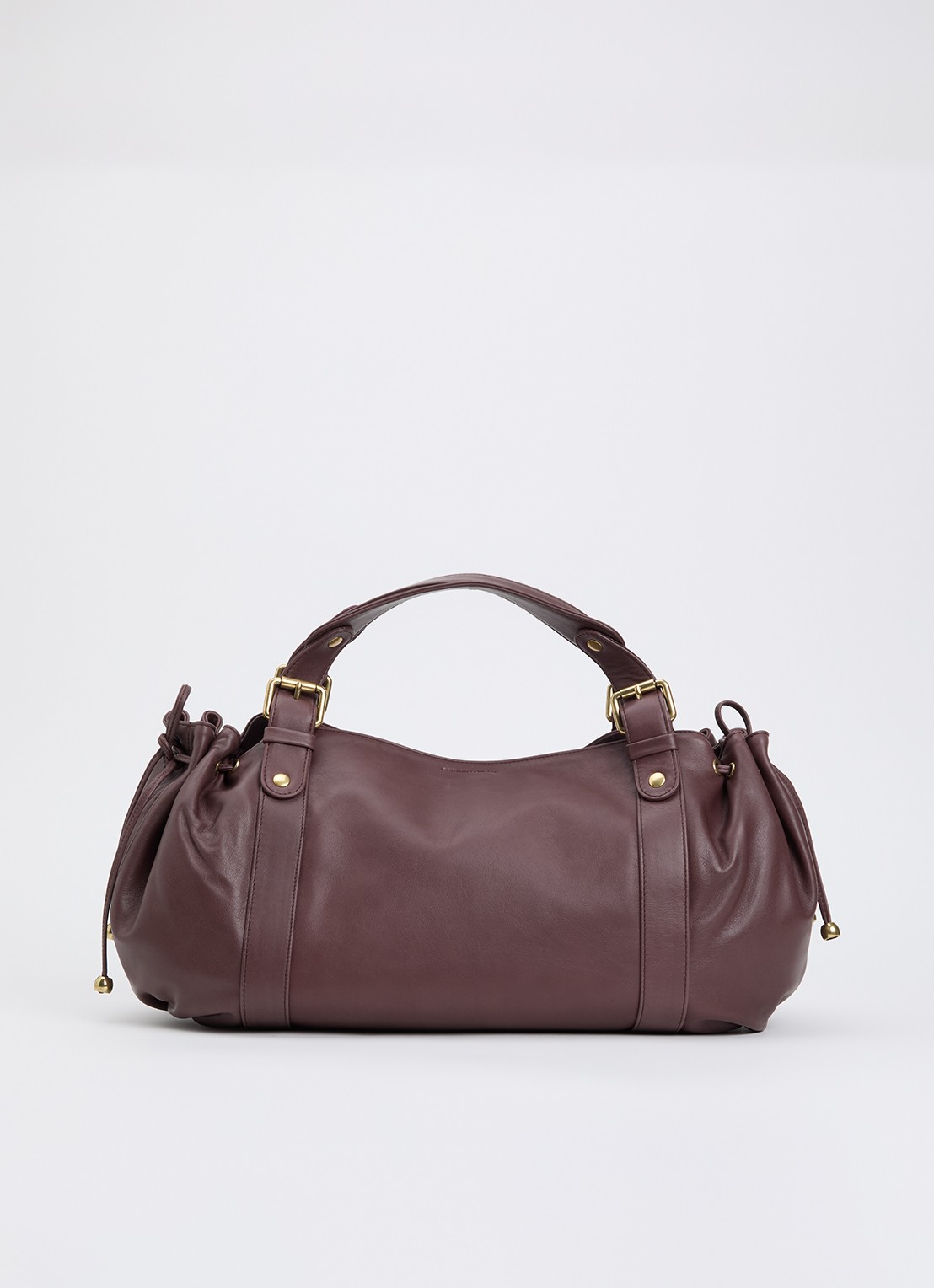 Gerard Darel 24H handtas van leer - voorkant roodbruin