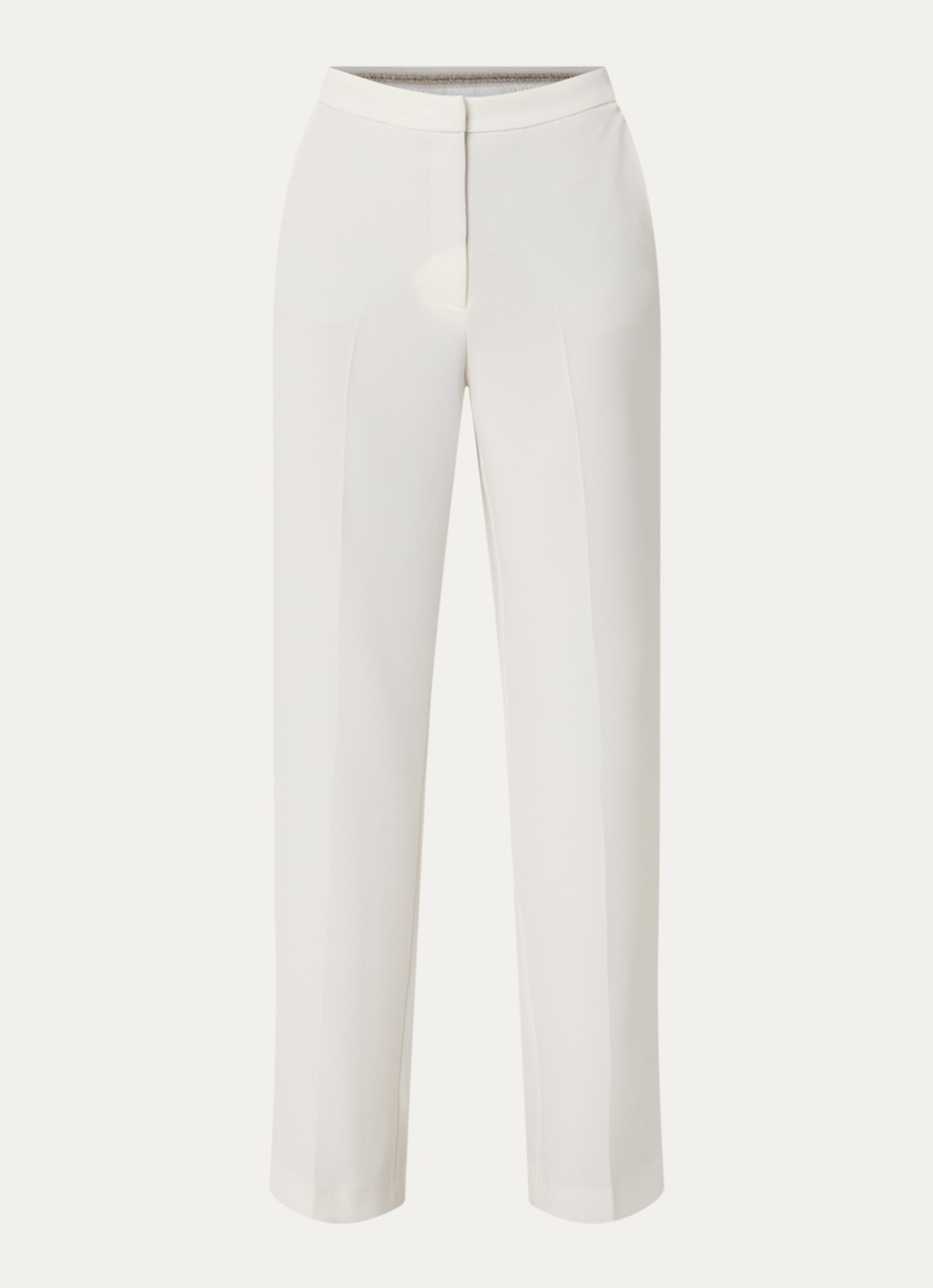 Gerard Darel Aelia mid waist straight fit broek met steekzakken - voorkant creme