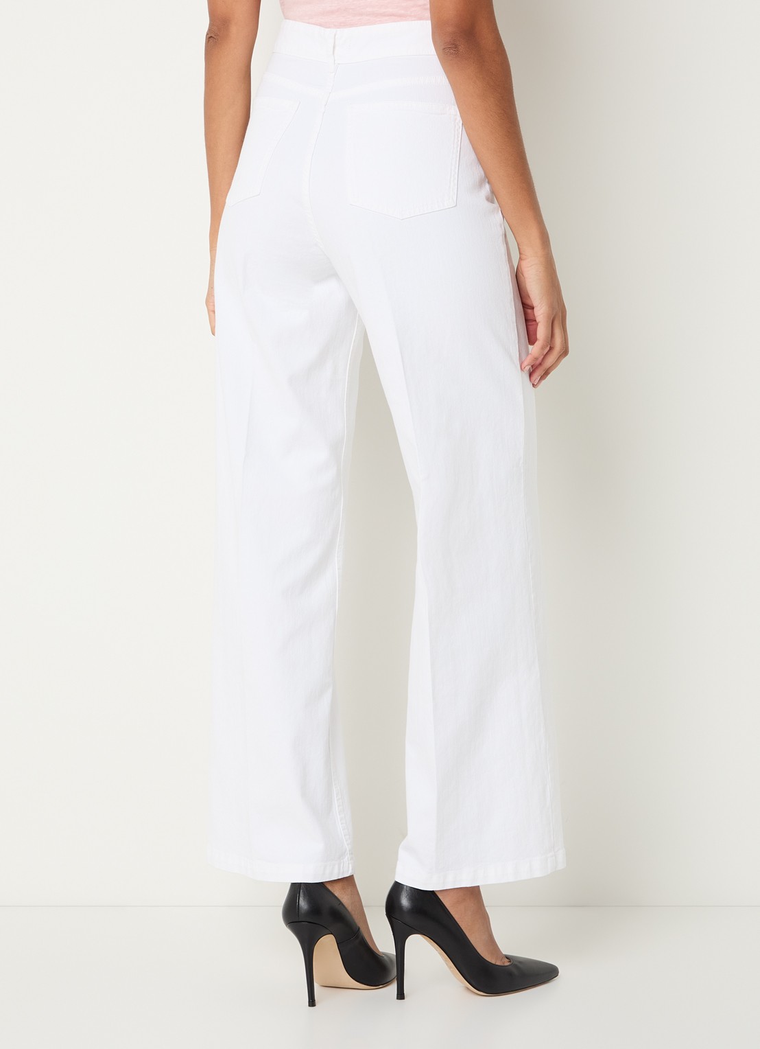 Gerard Darel Aelina high waist loose fit jeans met gekleurde wassing - achterkant 3 wit