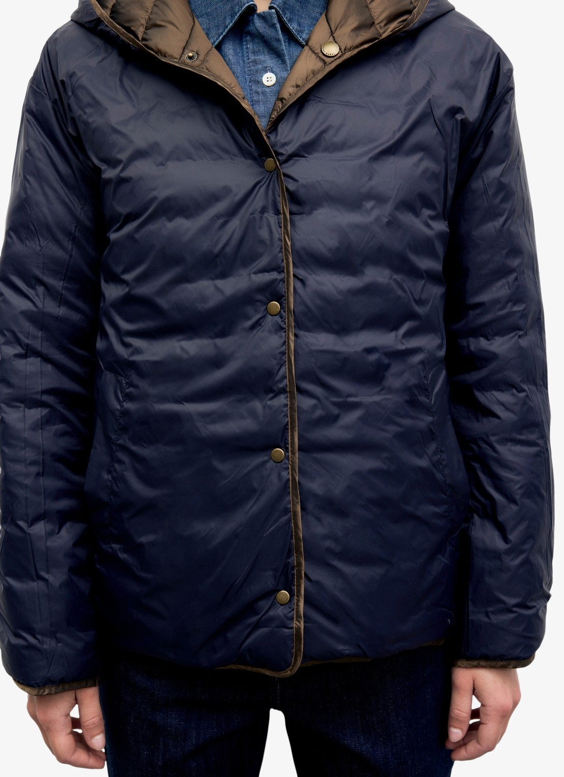 Gerard Darel Afra reversible gewatteerd jack met capuchon - detail 3 bruin
