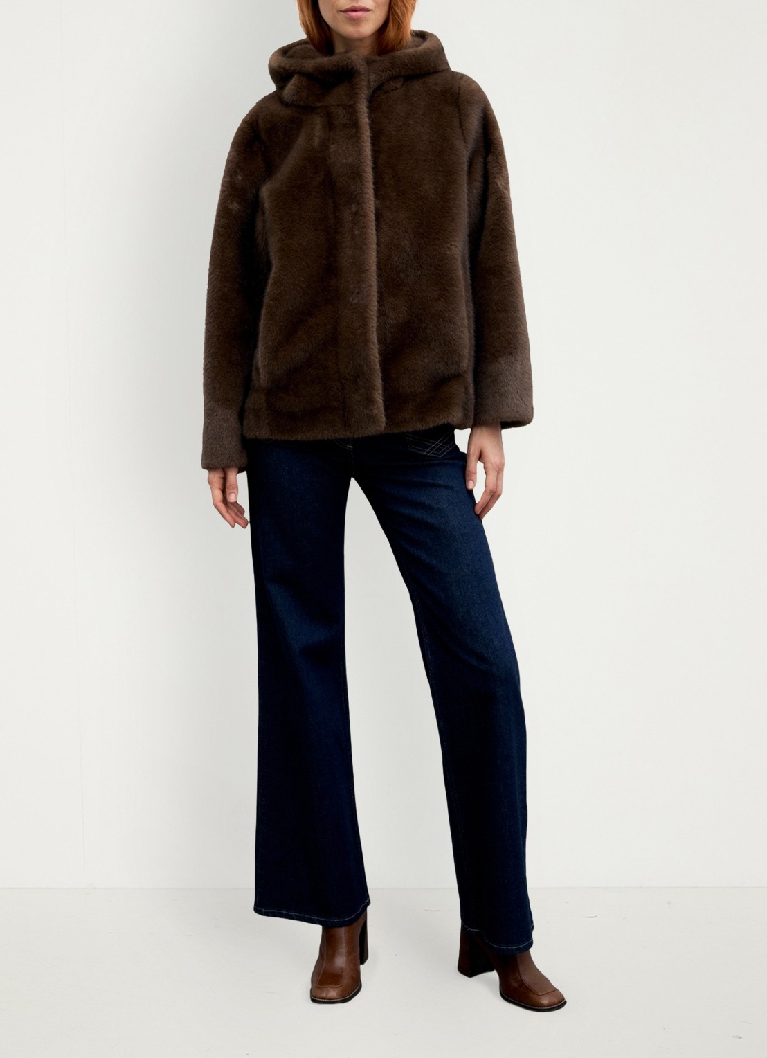 Gerard Darel Agate jas van imitatiebont - detail 4 naturel