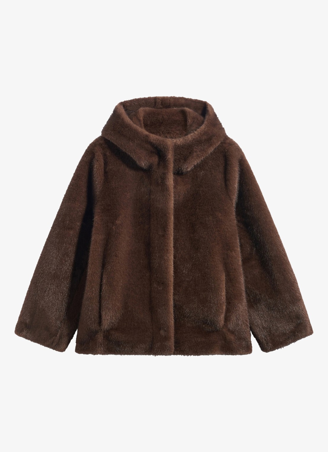 Gerard Darel Agate jas van imitatiebont - voorkant naturel