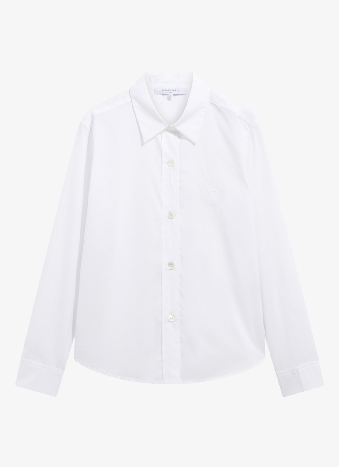 Gerard Darel Alix blouse met logoborduring - voorkant 2 wit