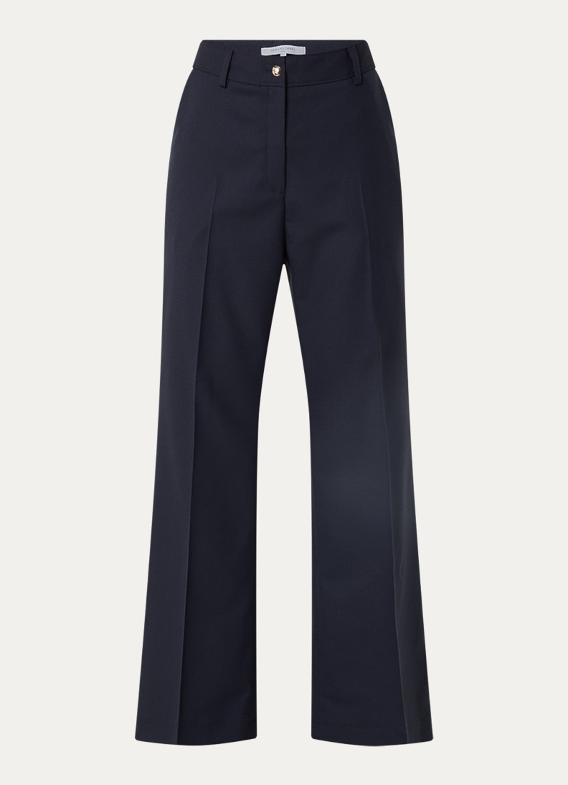 Gerard Darel Aliyah high waist straight fit pantalon met steekzakken - voorkant 2 donkerblauw