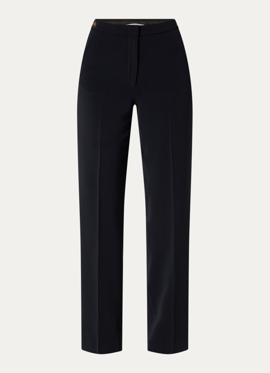 Gerard Darel Alycia high waist straight fit pantalon met steekzakken - voorkant 3 donkerblauw