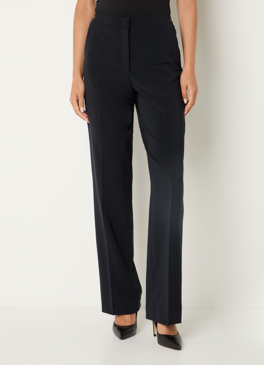 Gerard Darel Alycia high waist straight fit pantalon met steekzakken - detail 7 donkerblauw