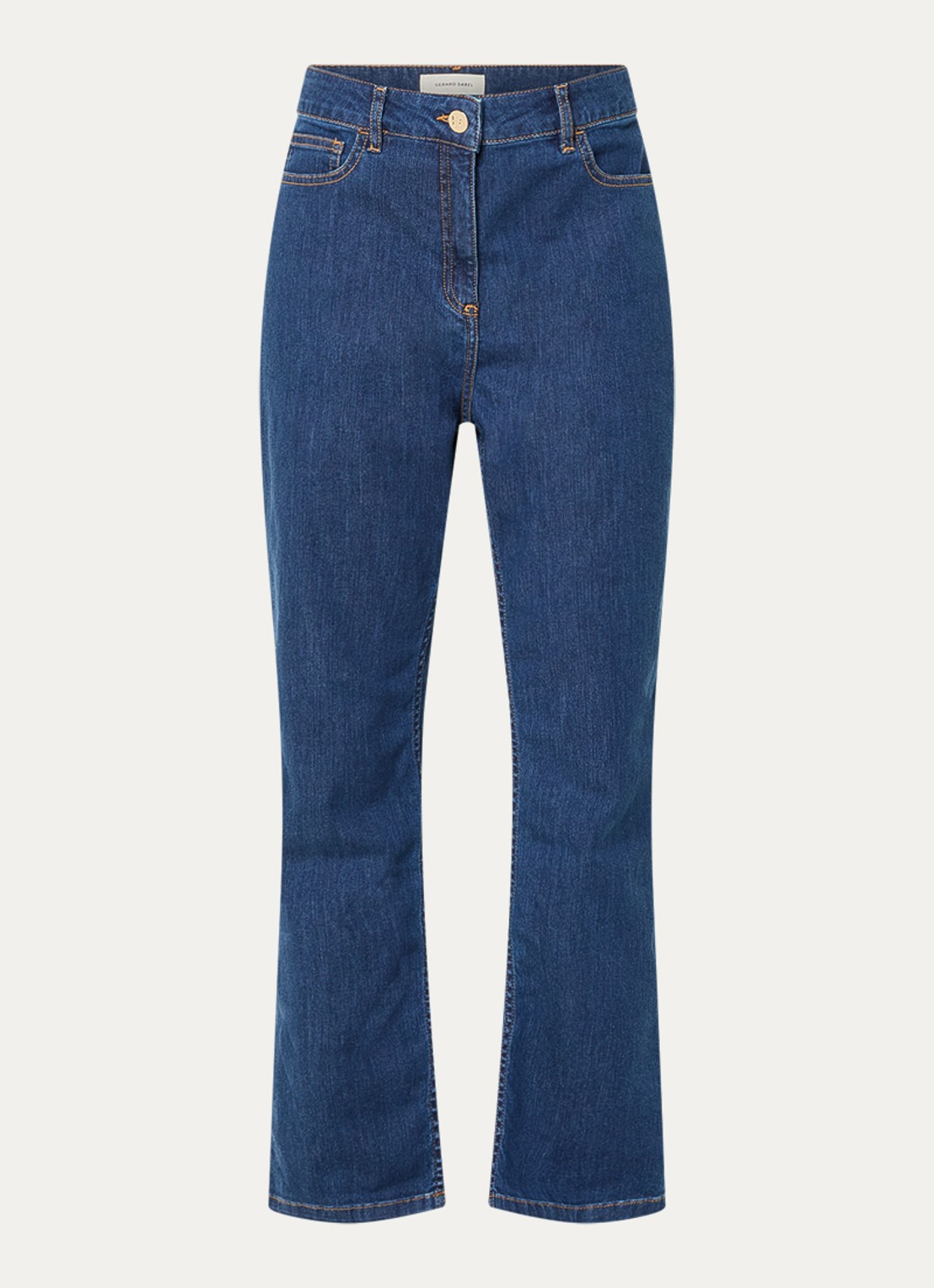 Gerard Darel Amandyne high waist straight leg jeans met medium wassing - voorkant indigo