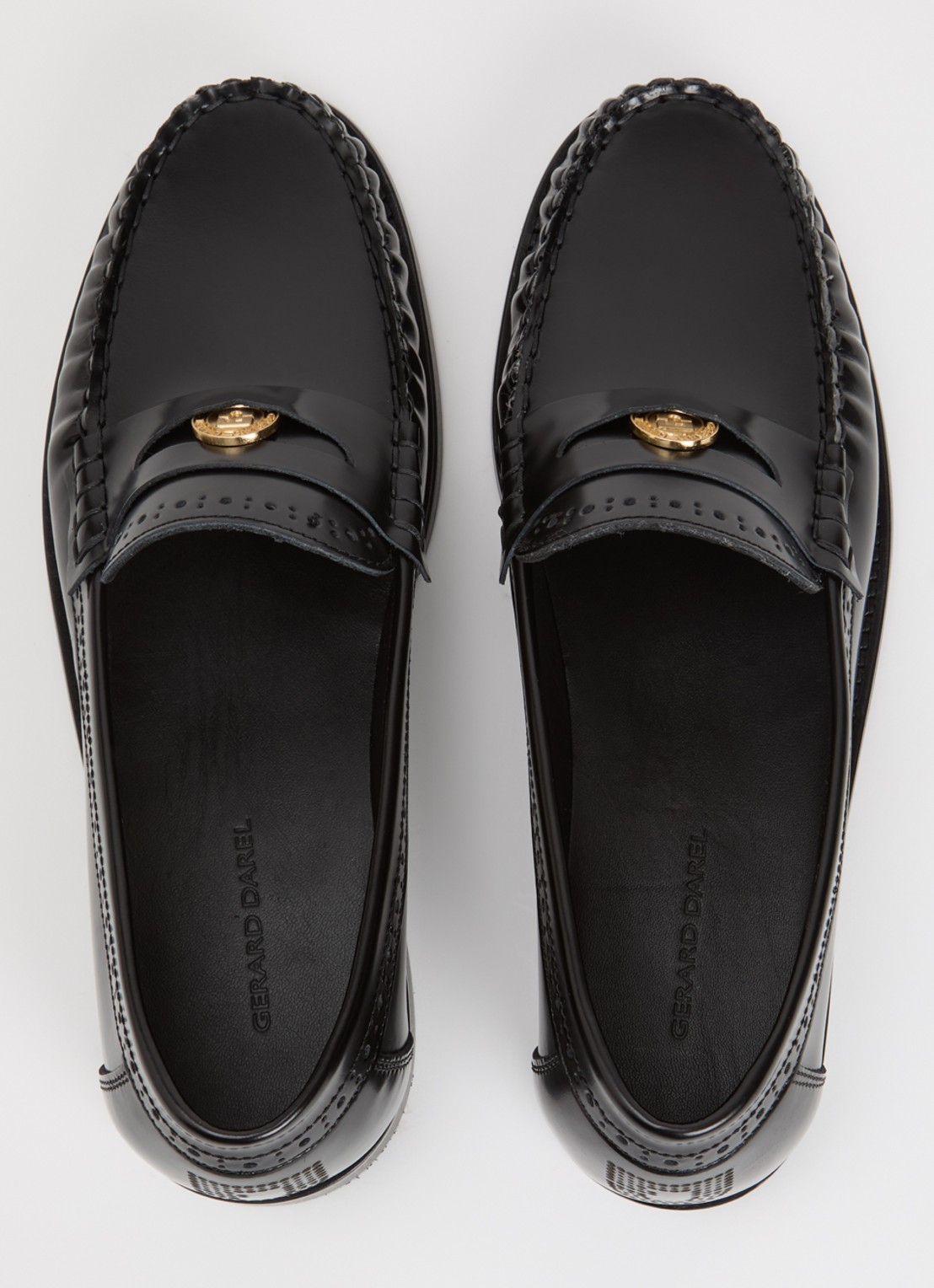 Gerard Darel Augustine loafer van leer - detail 2 zwart