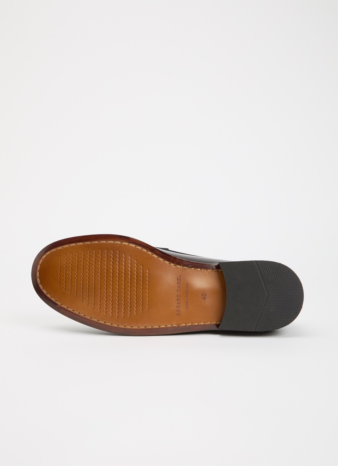 Gerard Darel Augustine loafer van leer - detail 3 zwart