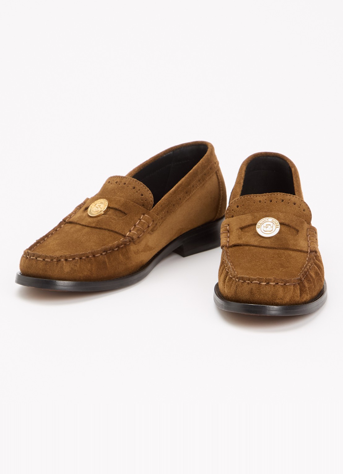 Gerard Darel Augustine loafer van suède - detail hazelnootbruin