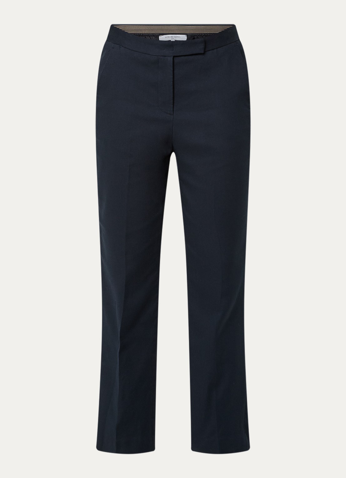 Gerard Darel Auria high waist cropped slim fit pantalon met steekzakken - voorkant 2 donkerblauw