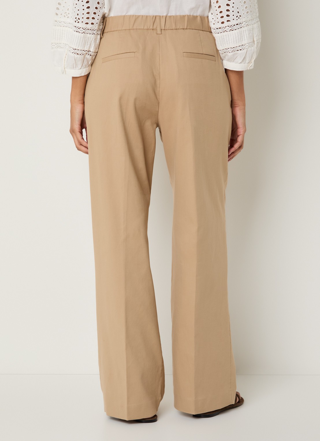 Gerard Darel Azra high waist loose fit pantalon met steekzakken - achterkant camel
