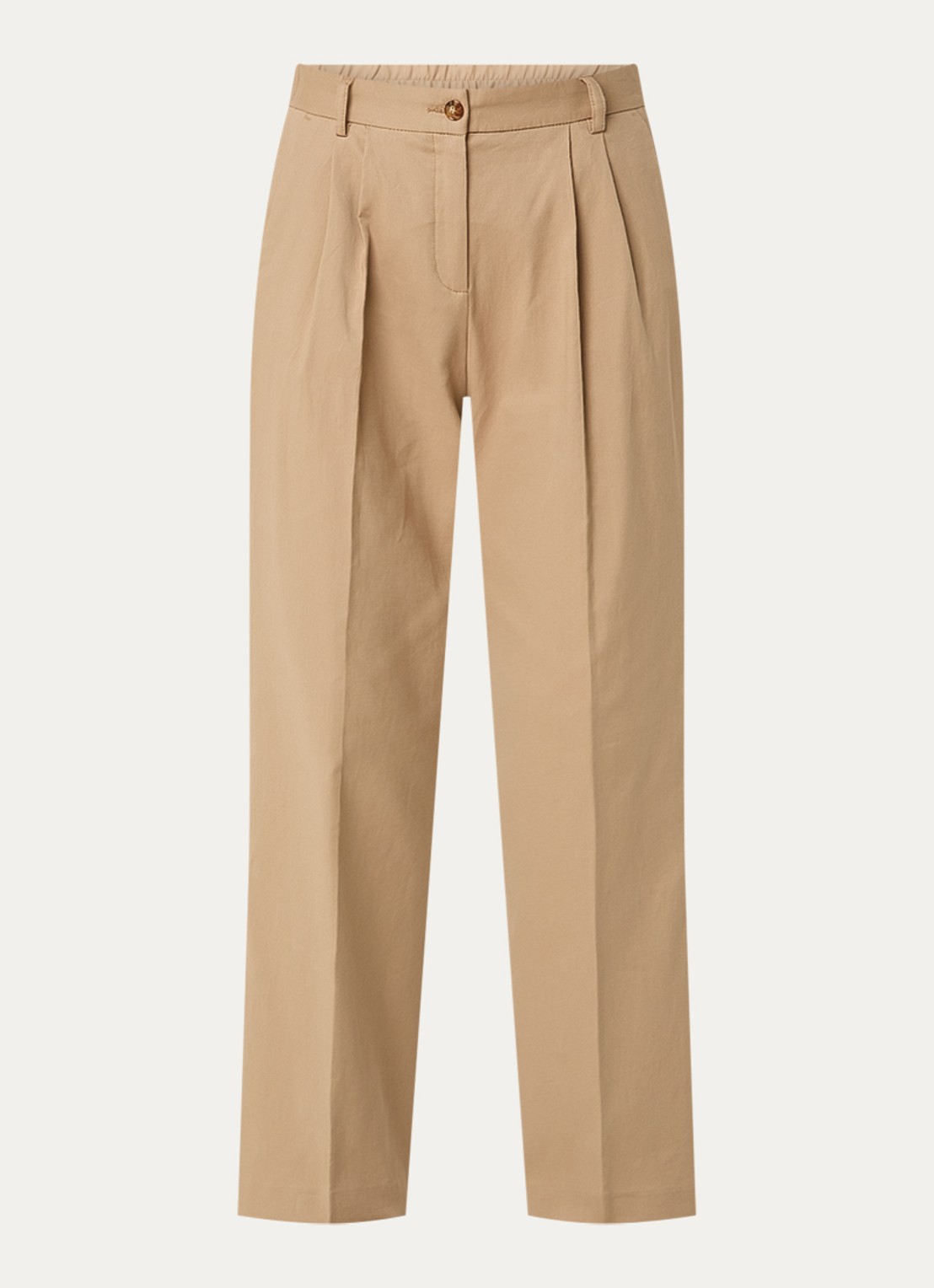 Gerard Darel Azra high waist loose fit pantalon met steekzakken - voorkant 2 camel