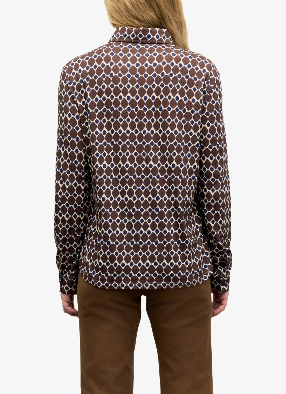 Gerard Darel Babs blouse met print - achterkant 3 bruin