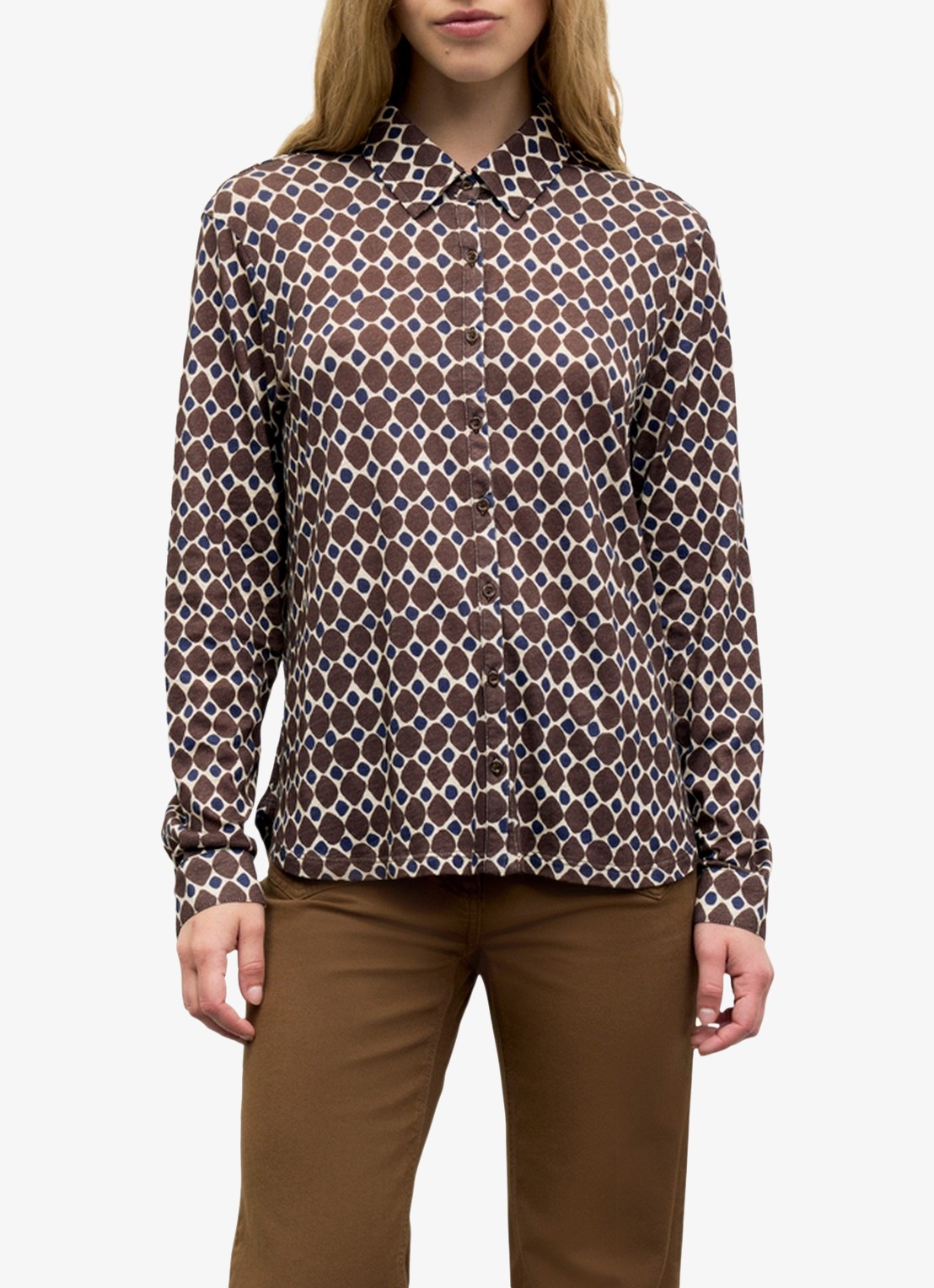 Gerard Darel Babs blouse met print - detail bruin