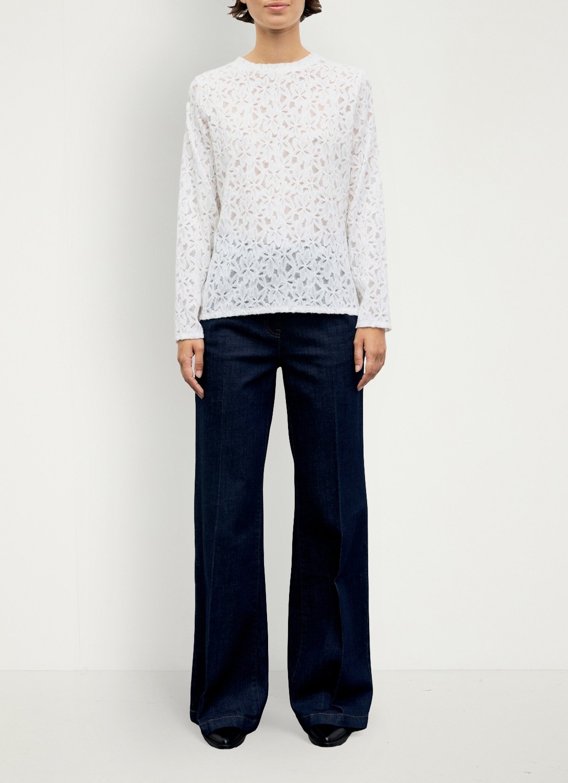 Gerard Darel Baby T-shirt van kant - voorkant 5 creme