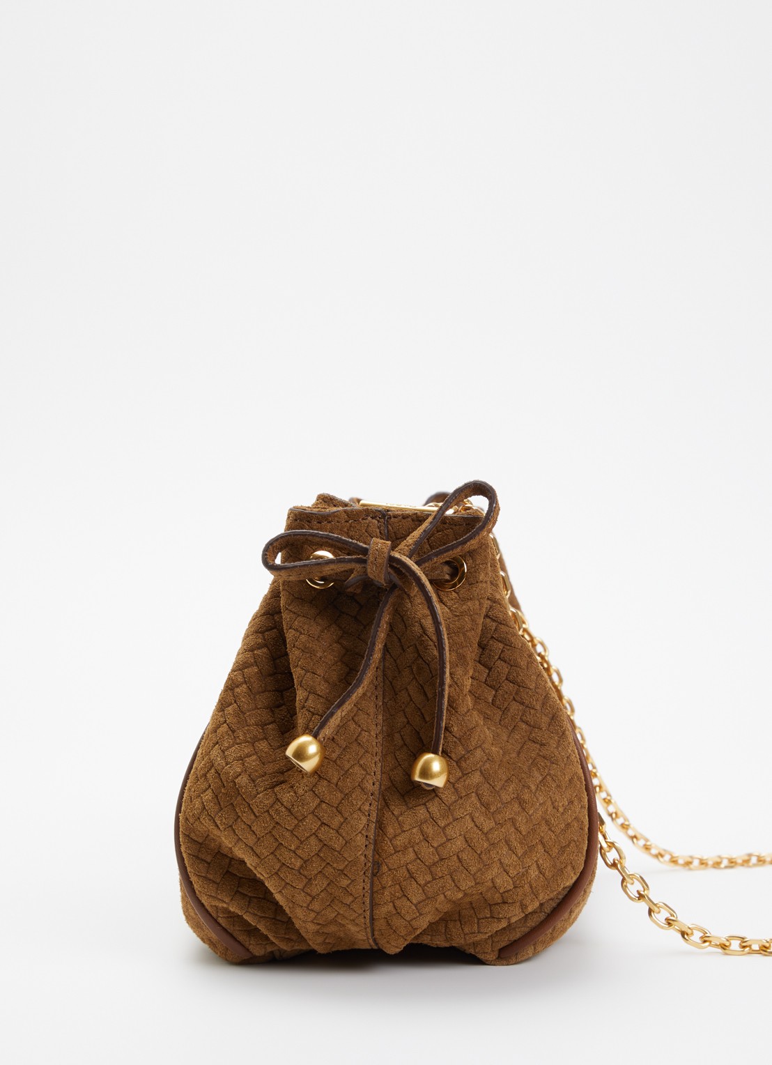 Gerard Darel Bag Le Mini crossbodytas van suède - detail 4 taupe