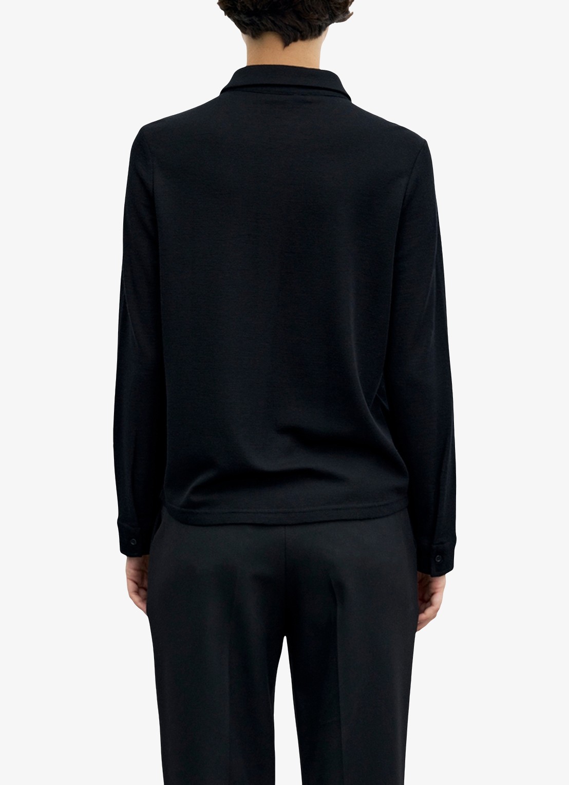 Gerard Darel Bambi blouse van wol met borduring - achterkant 2 zwart