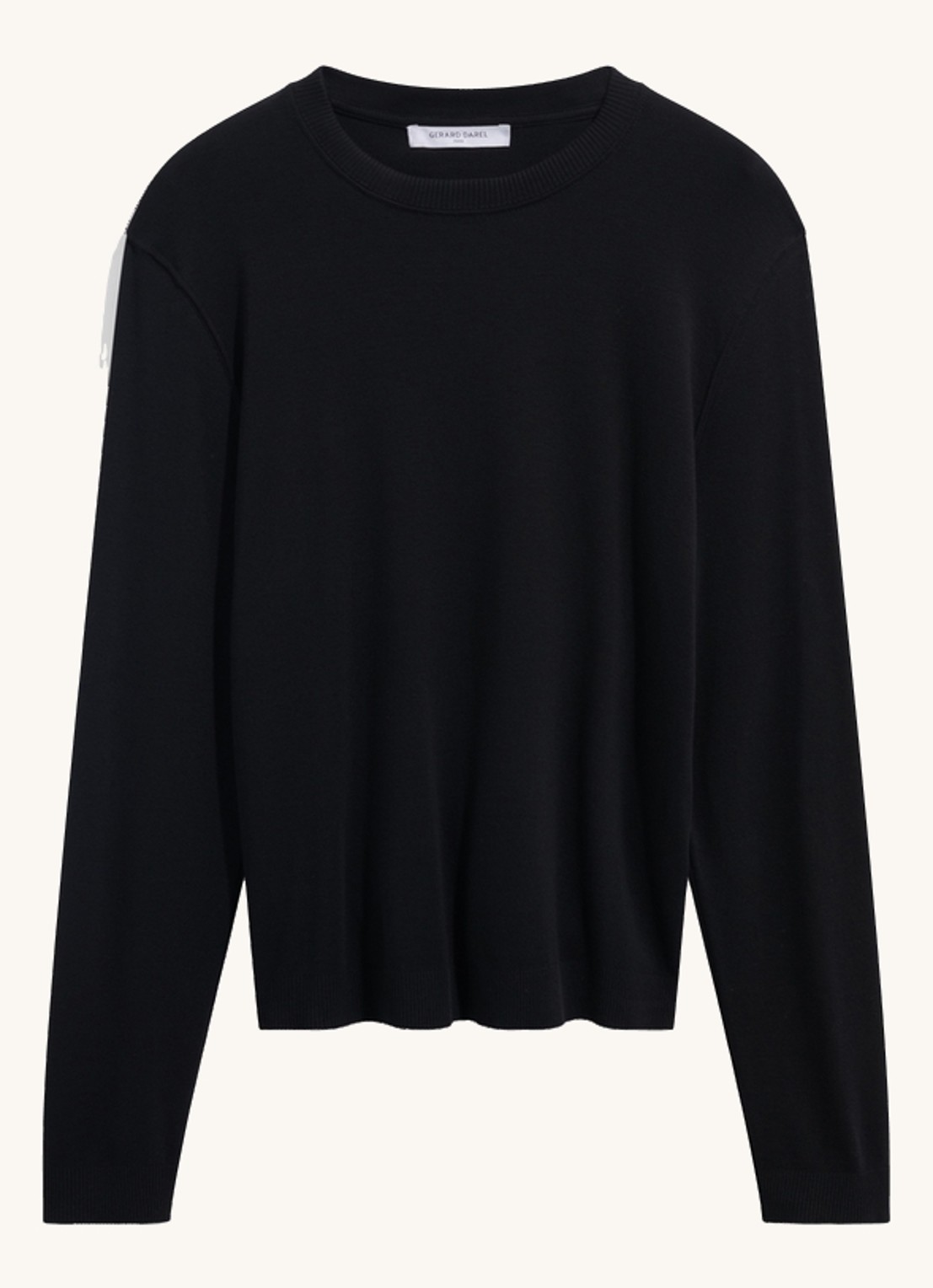 Gerard Darel Bara longsleeve met logoborduring - voorkant 3 zwart
