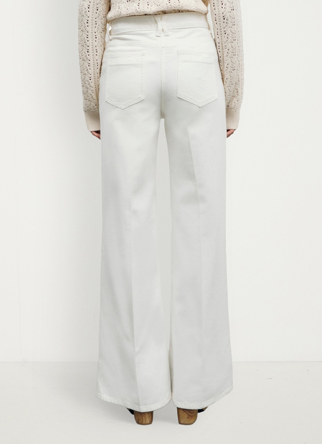 Gerard Darel Bianca high waist flared fit jeans met gekleurde wassing - achterkant wit