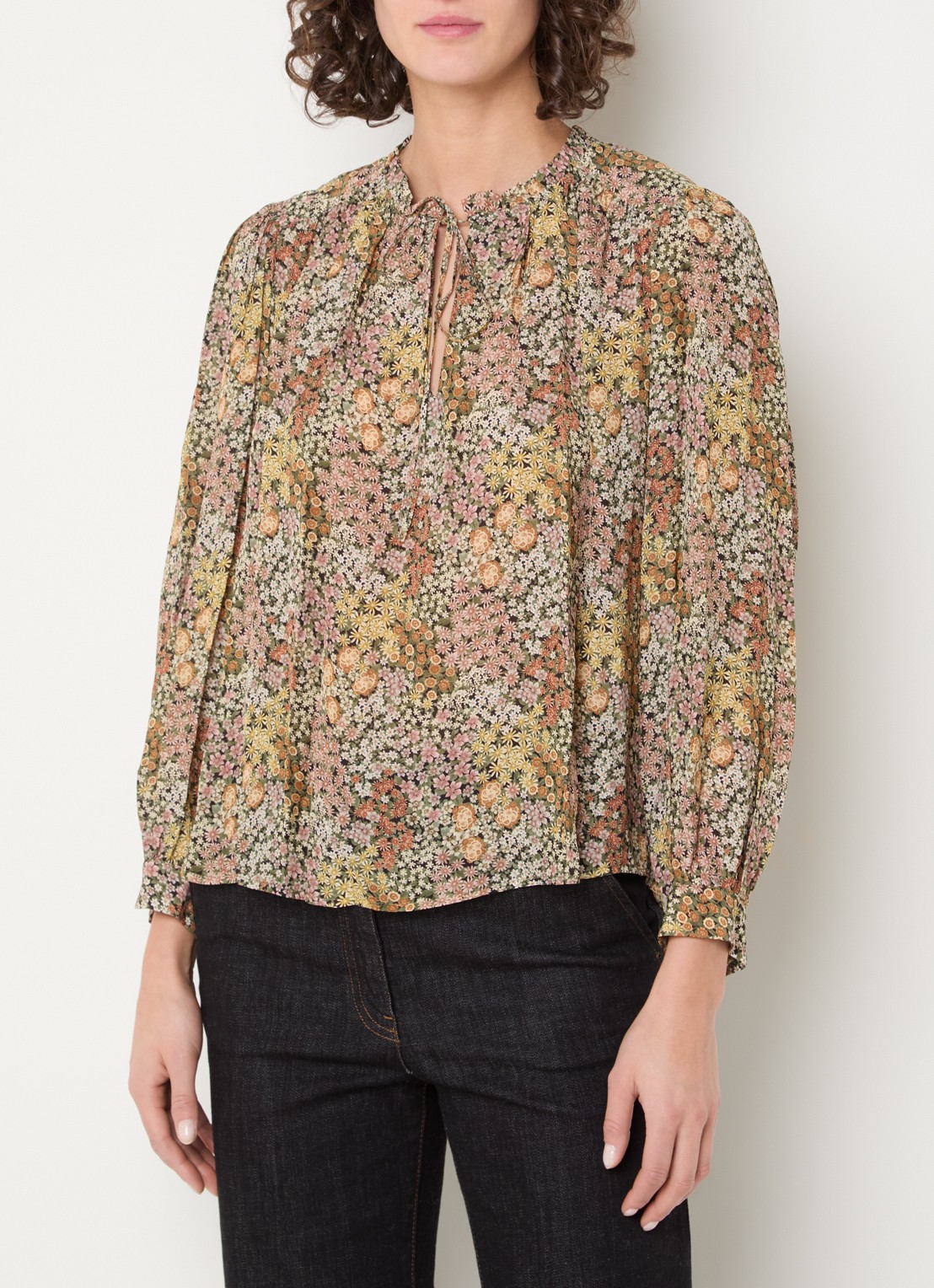Gerard Darel Carinne tuniek met bloemenprint - detail multicolor