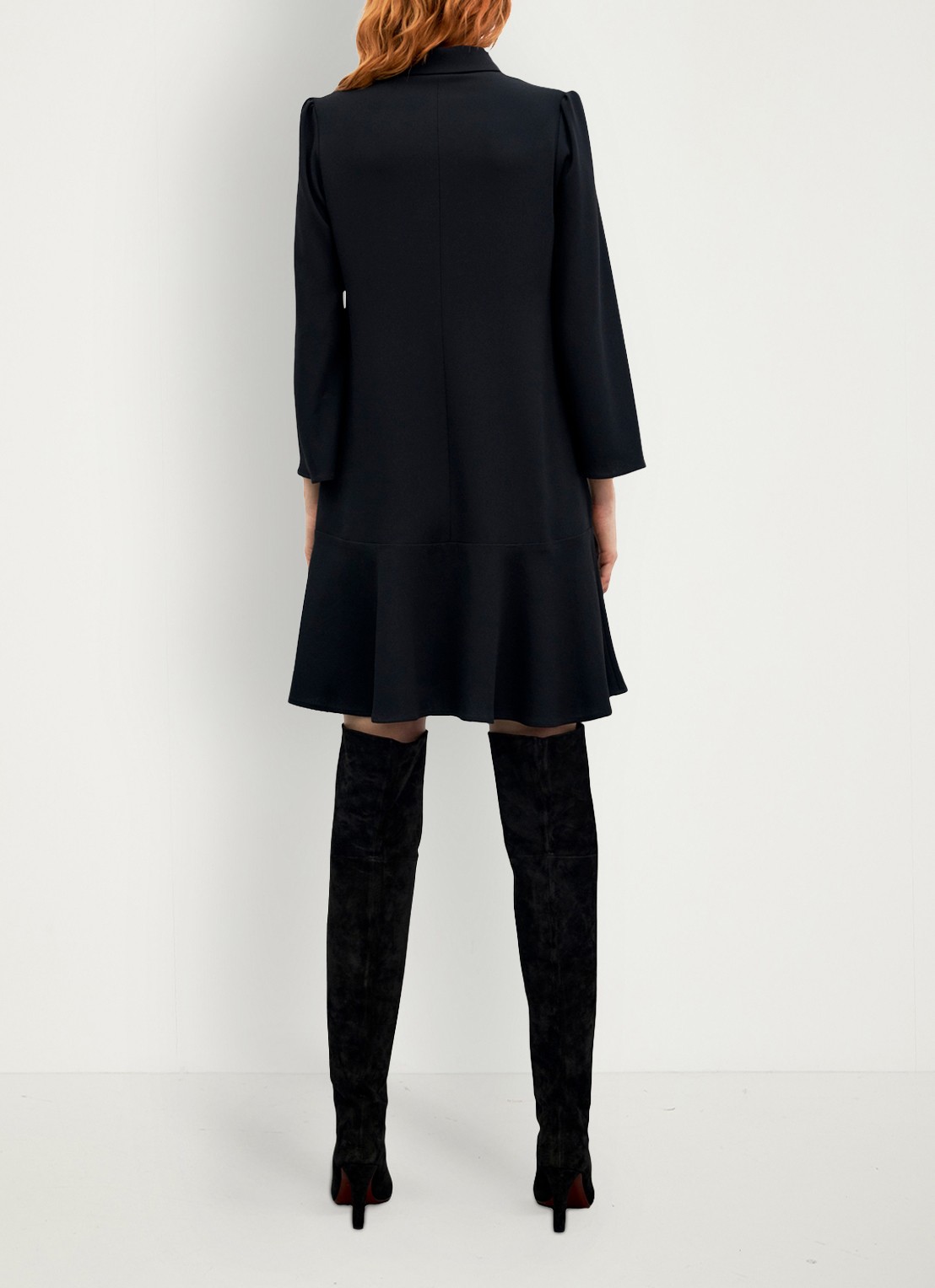 Gerard Darel Carla mini jurk met plooien - achterkant 3 zwart
