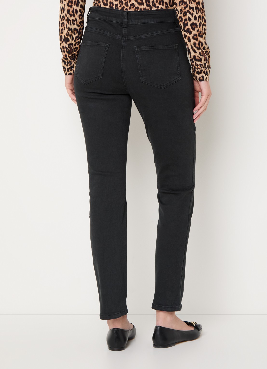 Gerard Darel Carmen high waist slim fit jeans met steekzakken - achterkant 5 zwart