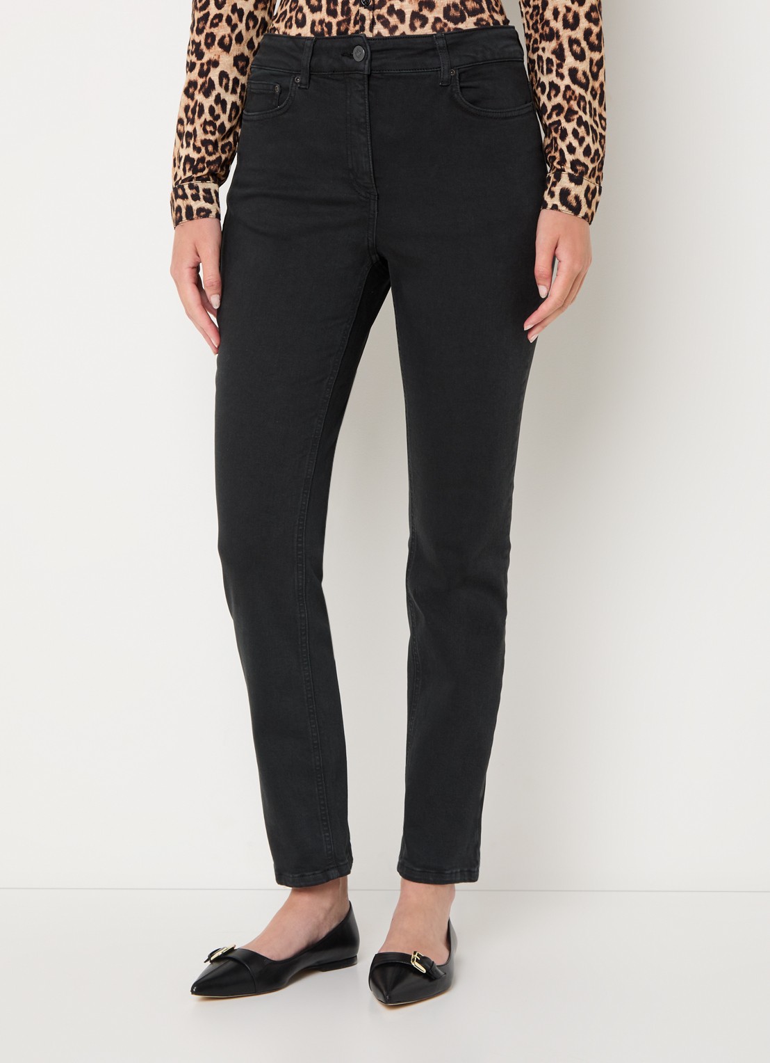 Gerard Darel Carmen high waist slim fit jeans met steekzakken - detail 3 zwart