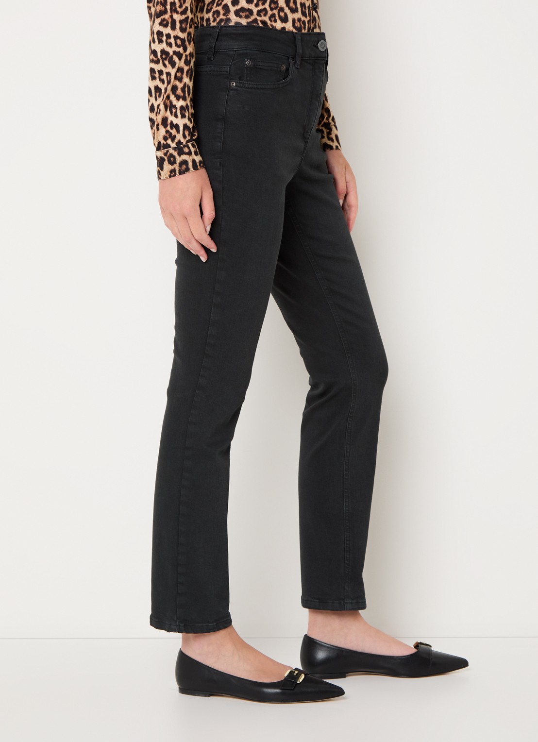 Gerard Darel Carmen high waist slim fit jeans met steekzakken - detail 4 zwart