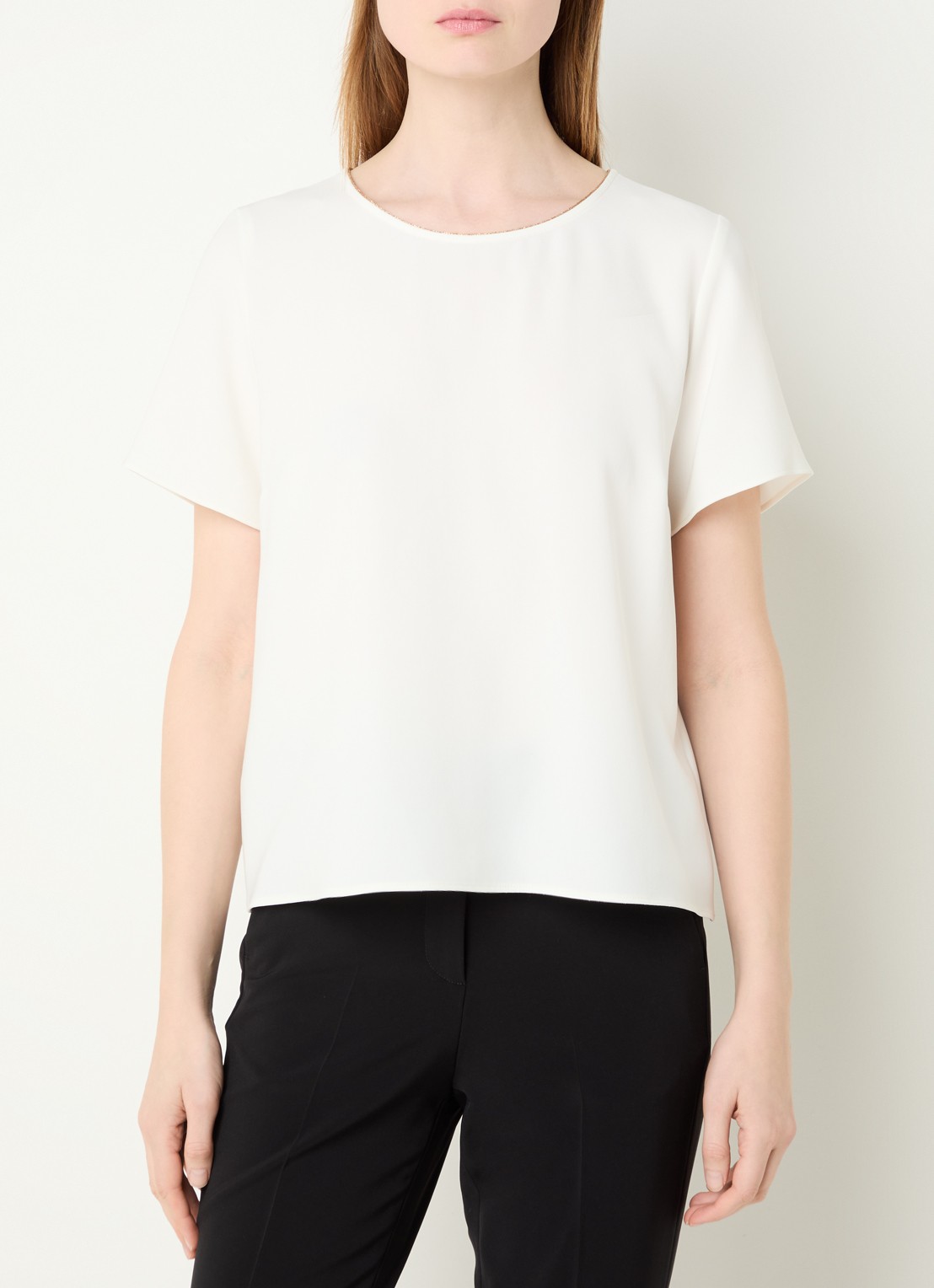 Gerard Darel Ciara top met ronde hals - detail 3 creme