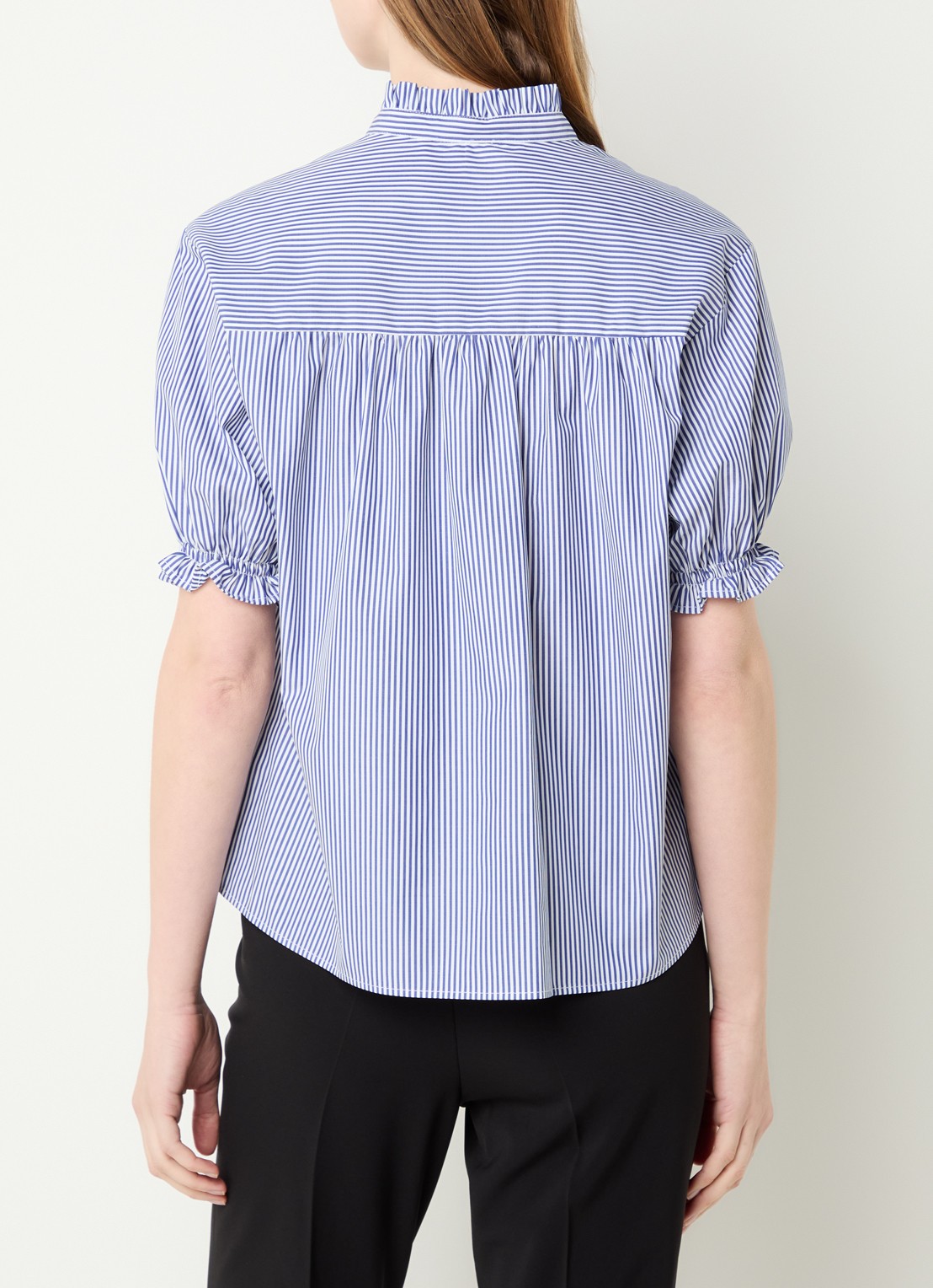 Gerard Darel Clee tuniek met streepprint - achterkant 3 staalblauw