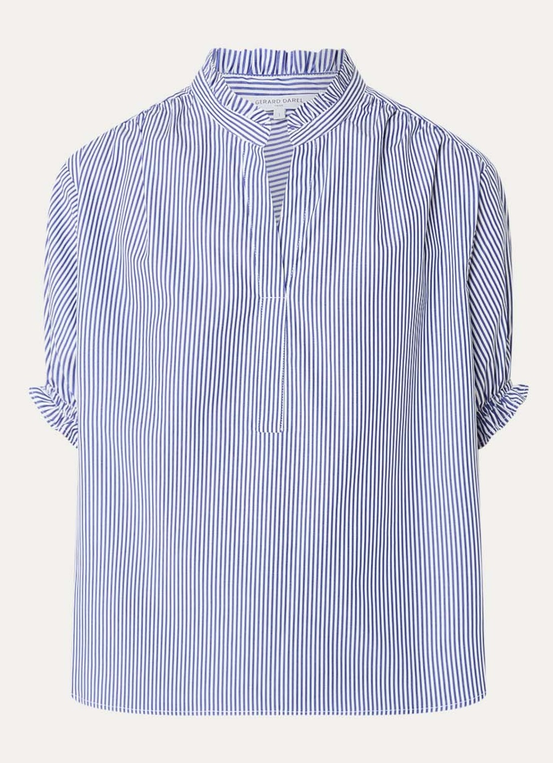 Gerard Darel Clee tuniek met streepprint - voorkant staalblauw