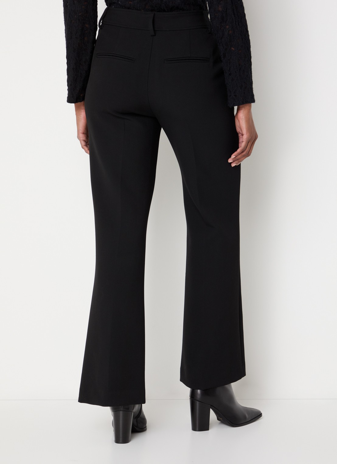 Gerard Darel Cloe high waist flared fit pantalon - achterkant zwart