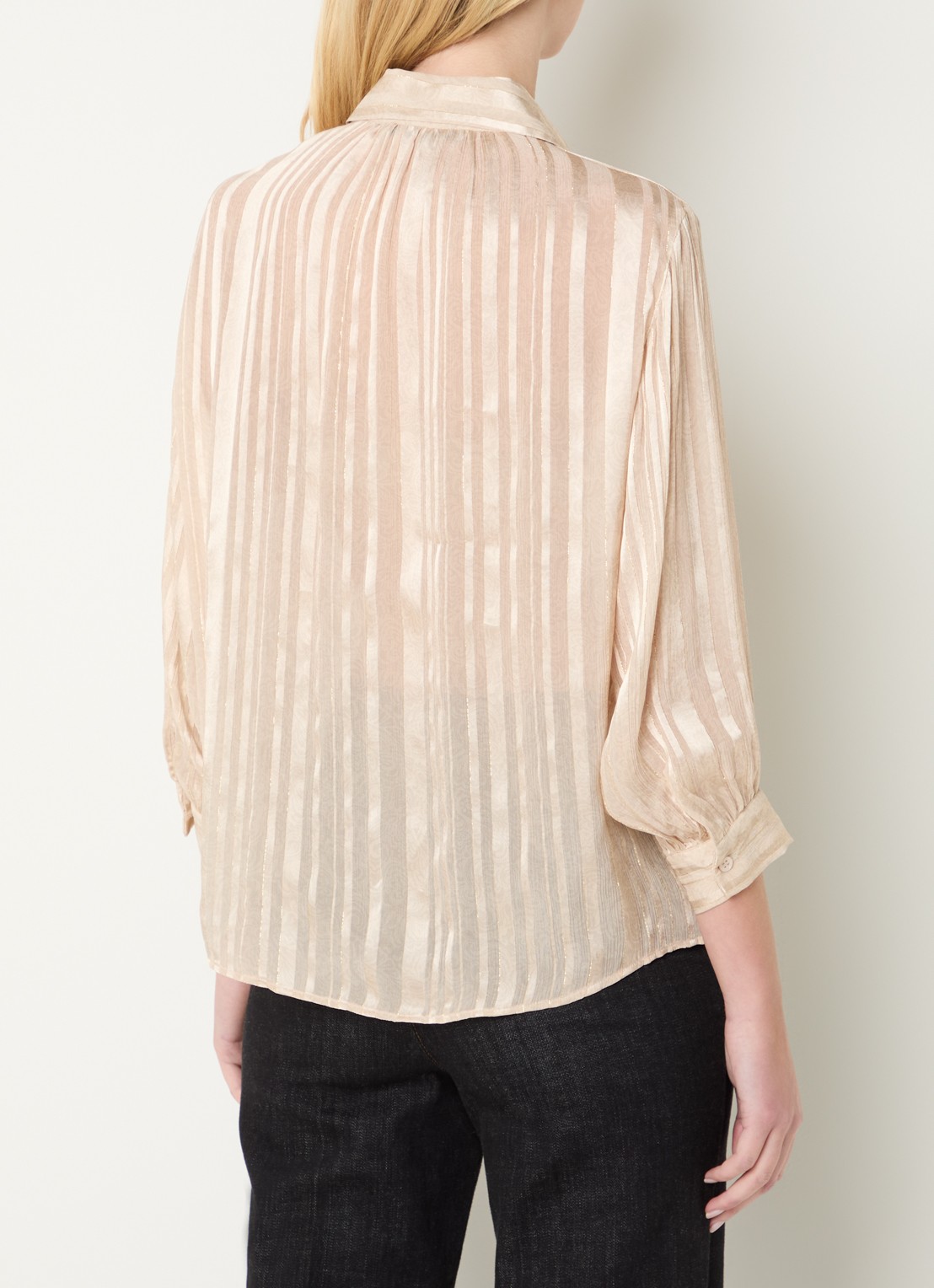 Gerard Darel Crina blouse met lurex - achterkant 4 khaki