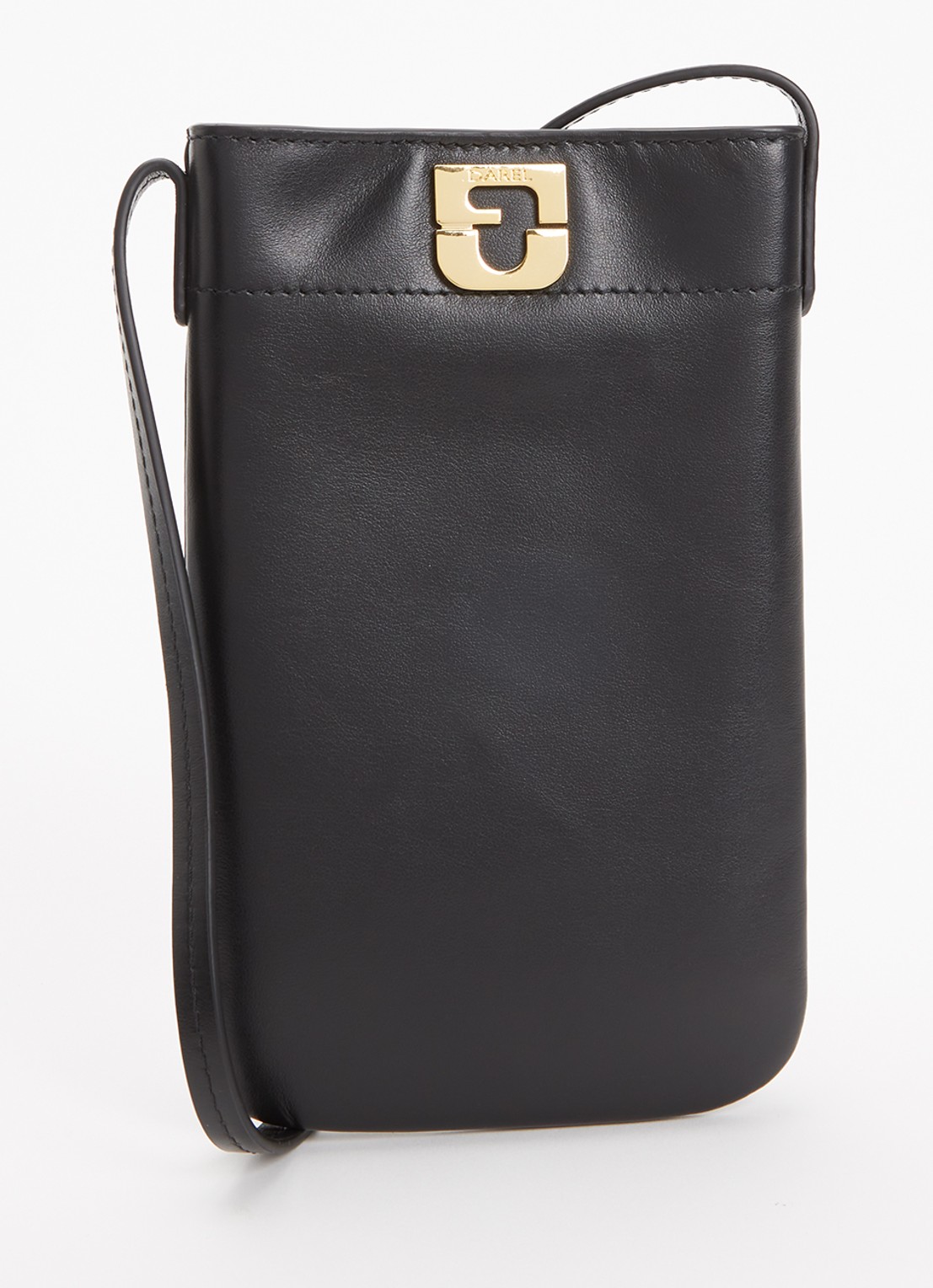 Gerard Darel Crossbody telefoonhoes van leer - voorkant zwart