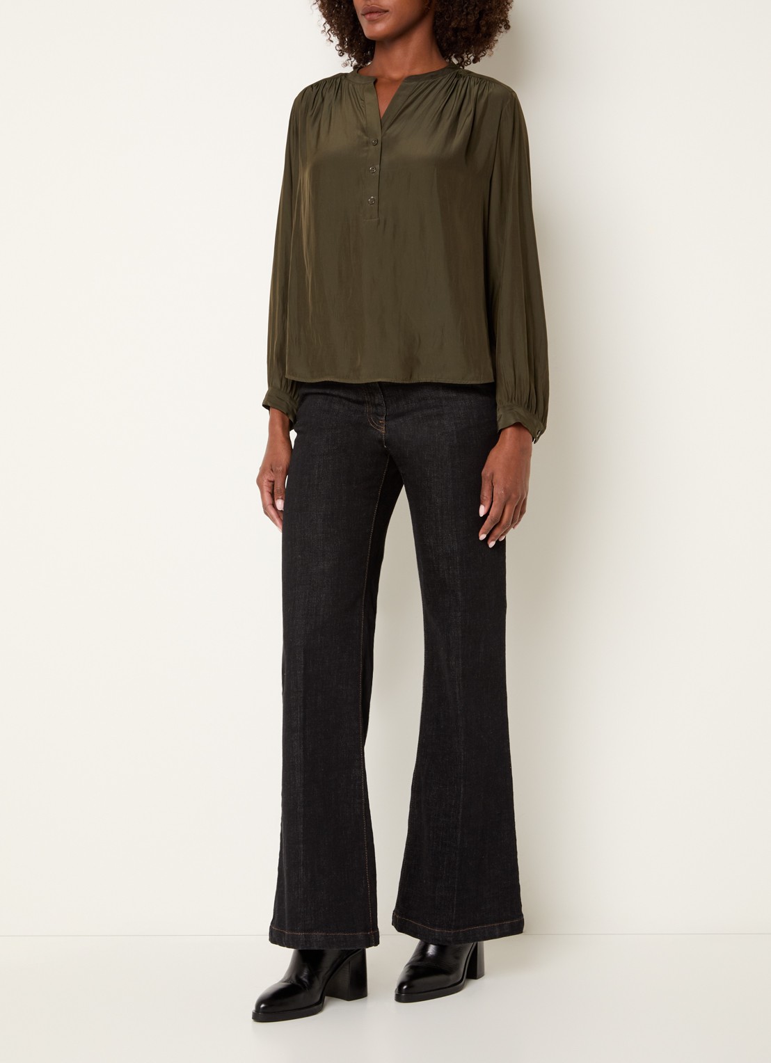 Gerard Darel Cyndie tuniek met ballonmouw - voorkant 3 brons