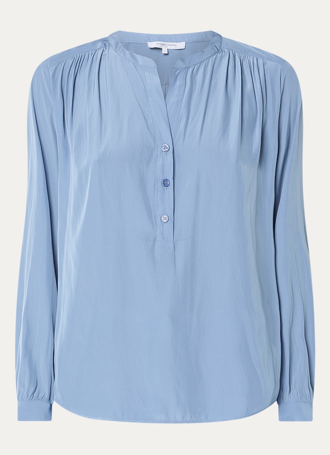 Gerard Darel Cyndie tuniek met ballonmouw - voorkant 2 blauw
