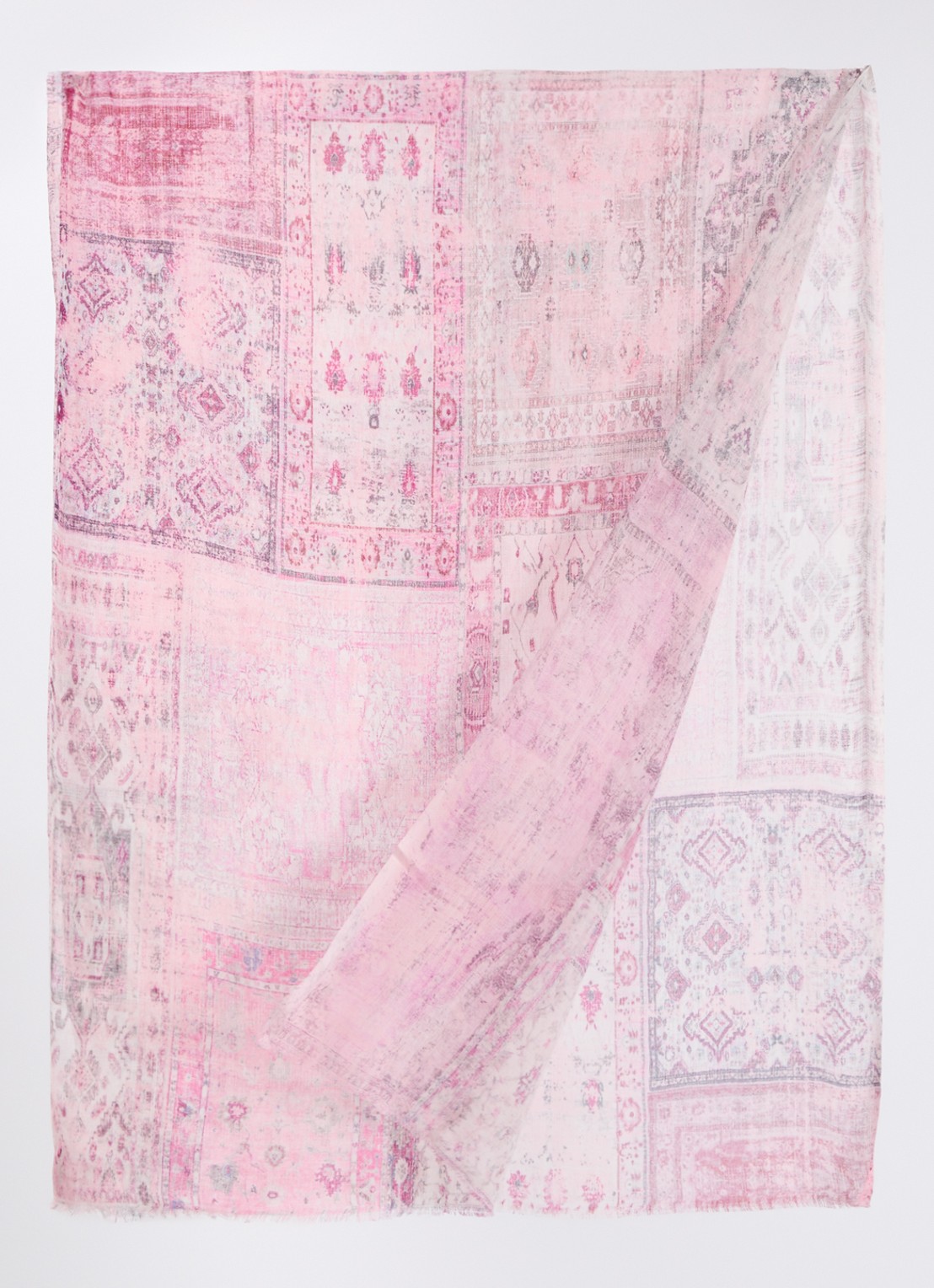 Gerard Darel Daisy sjaal met print 180 x 70 cm - detail 2 roze