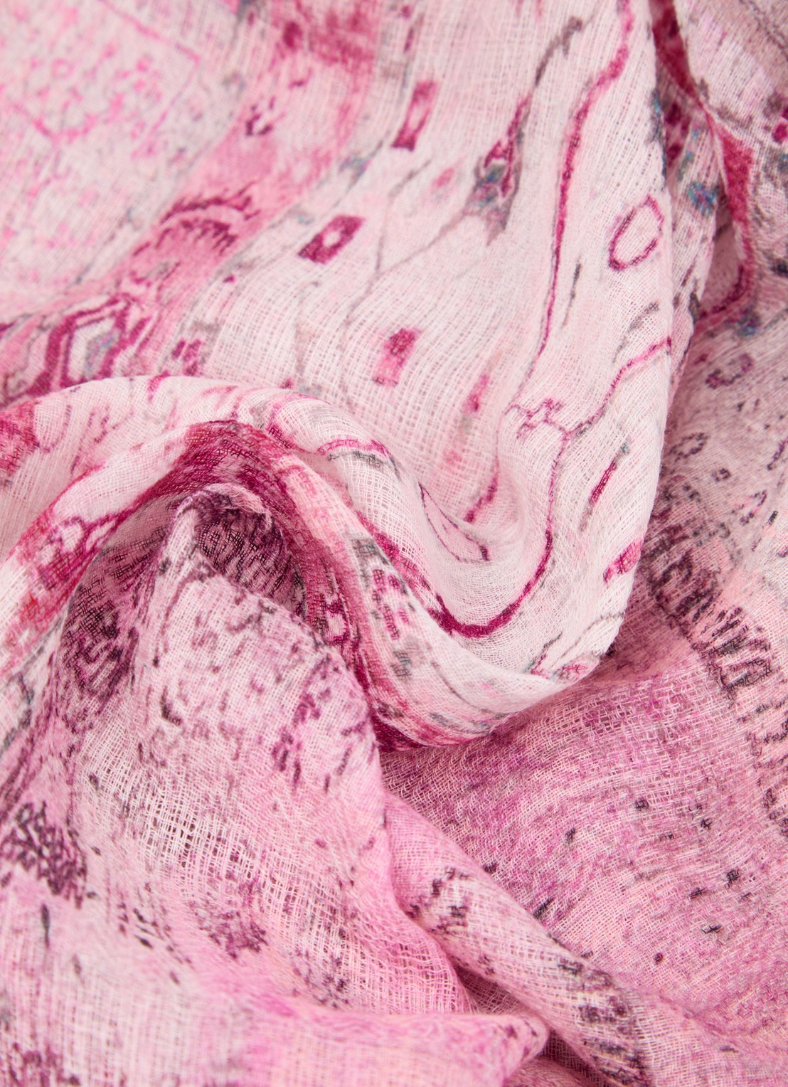 Gerard Darel Daisy sjaal met print 180 x 70 cm - detail 3 roze