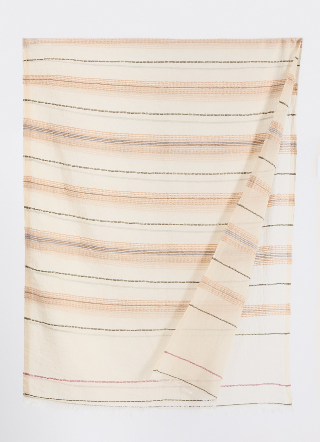 Gerard Darel Dana sjaal met streepprint 180 x 70 cm - detail 2 beige