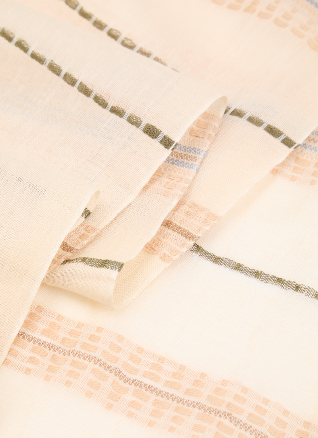 Gerard Darel Dana sjaal met streepprint 180 x 70 cm - detail 3 beige
