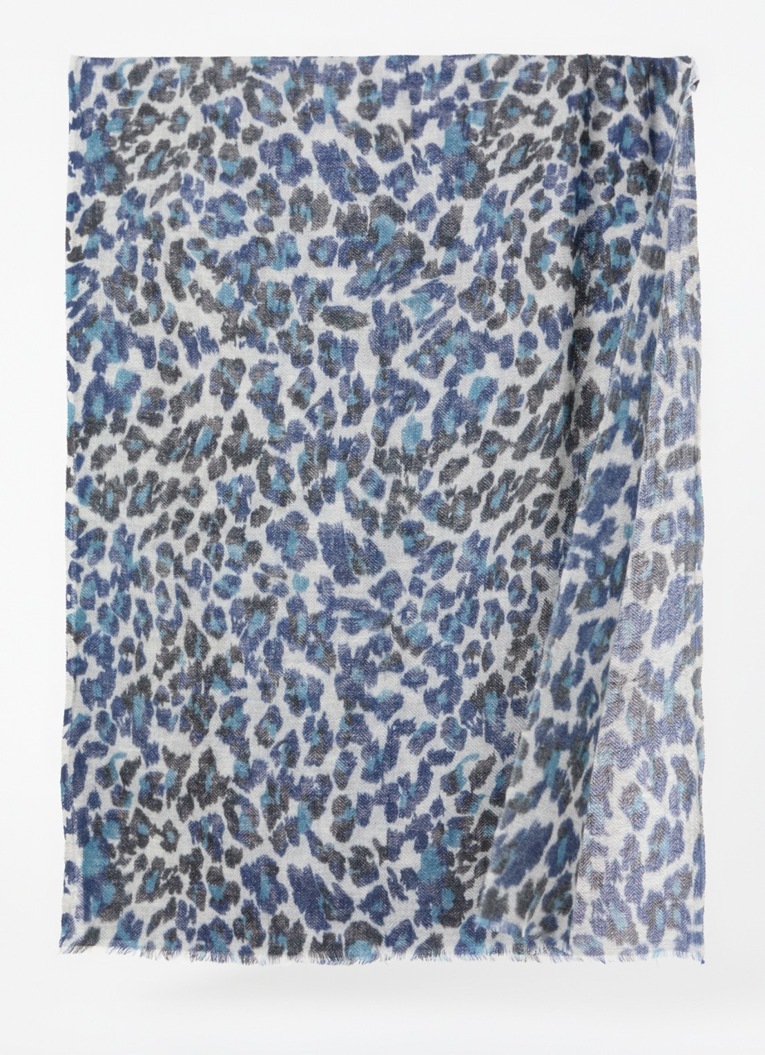 Gerard Darel Dany sjaal in kasjmierblend 185 x 75 cm - detail 2 staalblauw